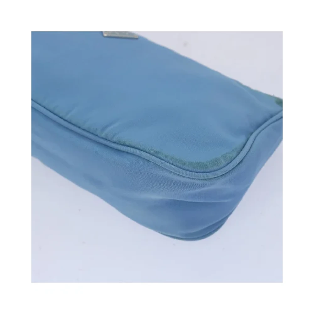 Prada Vintage Pre-owned Nylon home-office Blue Dames