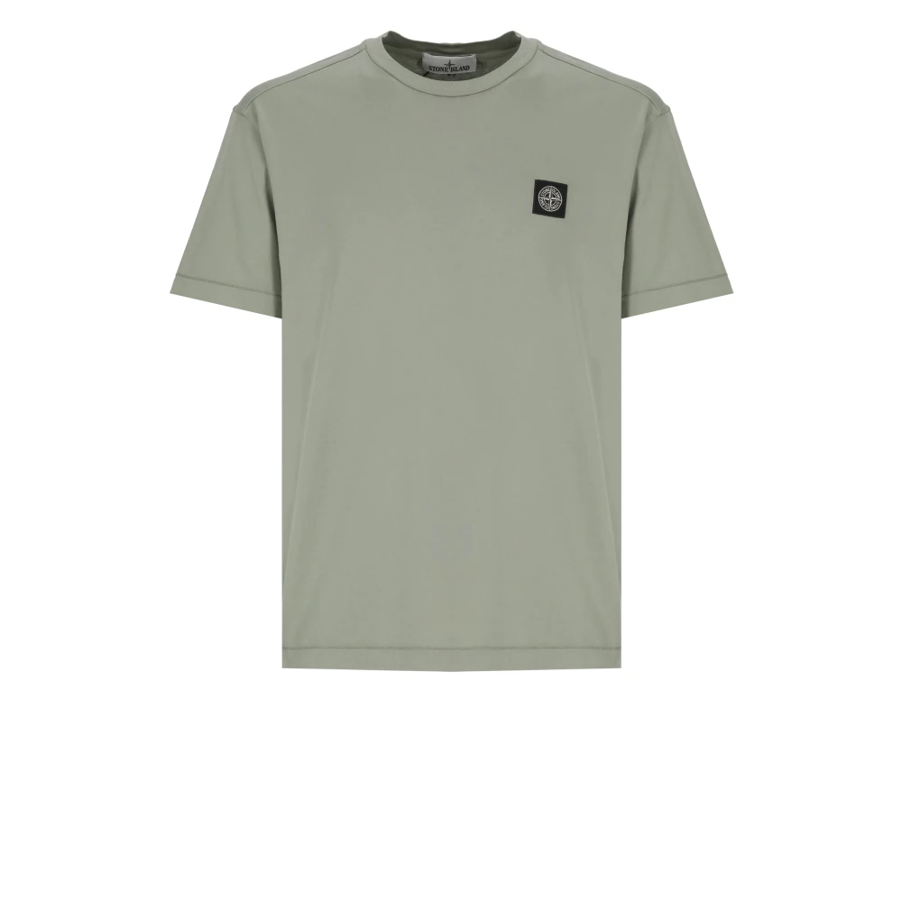 Stone Island Groen Katoenen T-shirt met Logopatch Green Heren