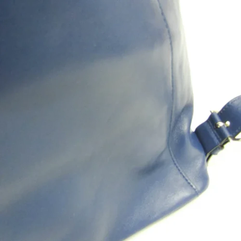 Prada Vintage Pre-owned Leather shoulder-bags Blue Dames
