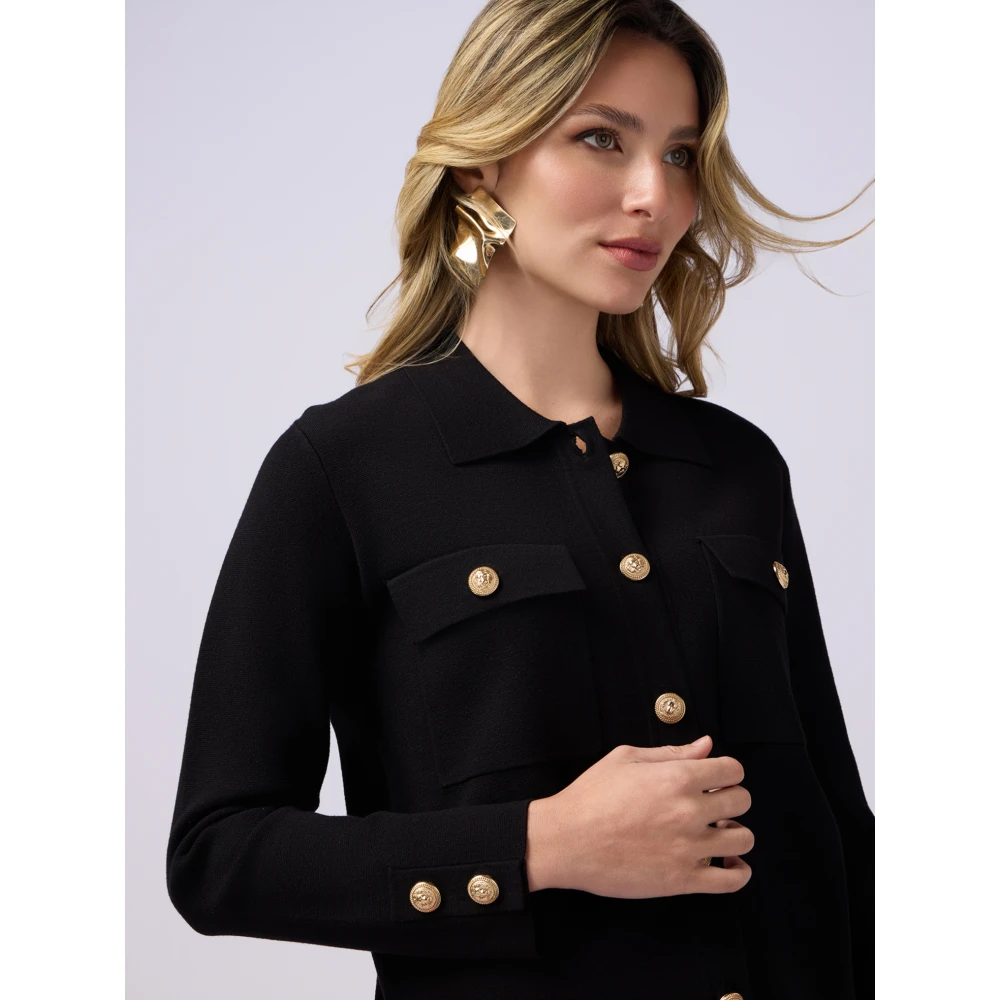 Oltre Vest met wapenknopen Black Dames