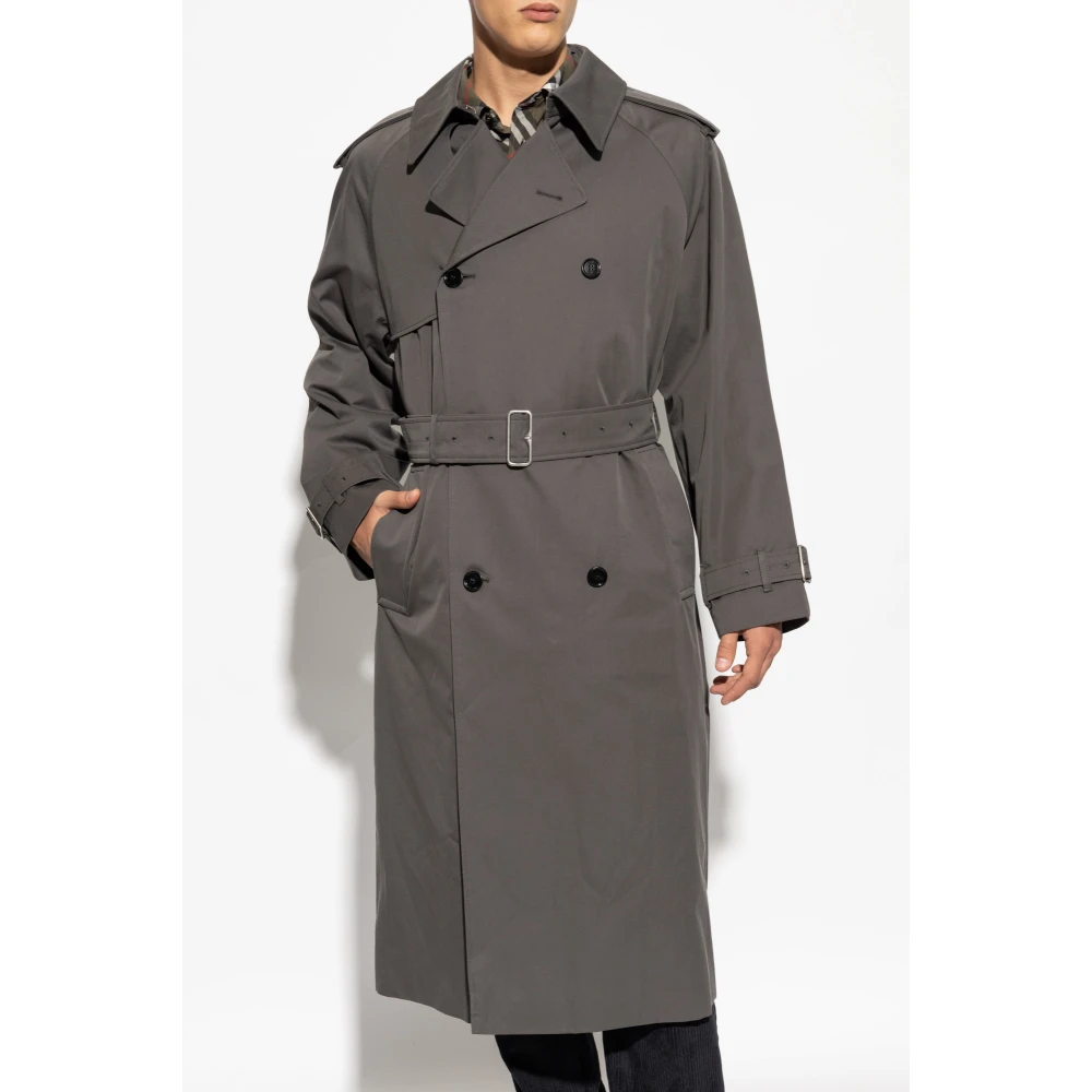 Burberry Katoenen trenchcoat Gray Heren