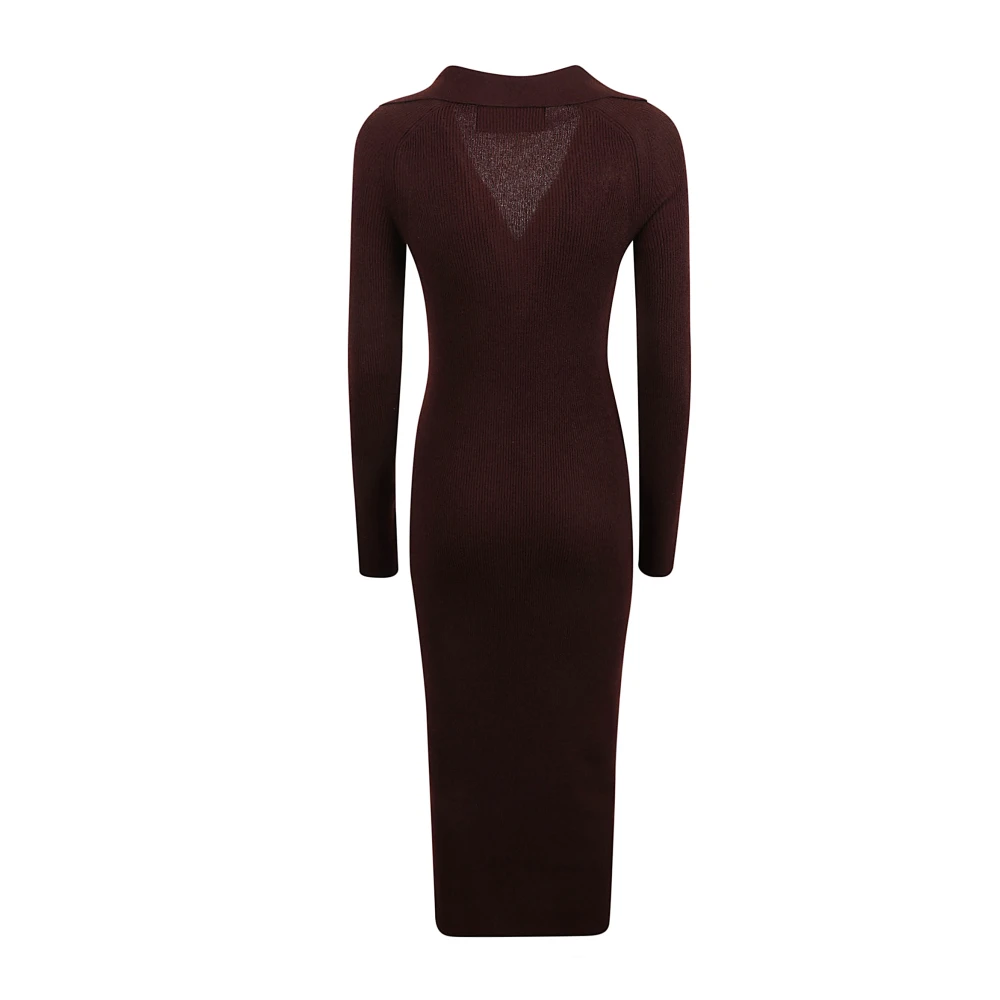 Ermanno Scervino Gebreide Jurk met Abito Stijl Brown Dames