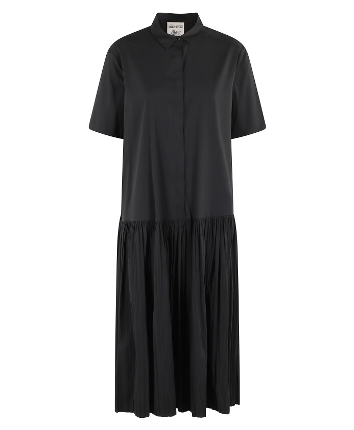 robe-midi-en-popeline-noire-avec-col-classique