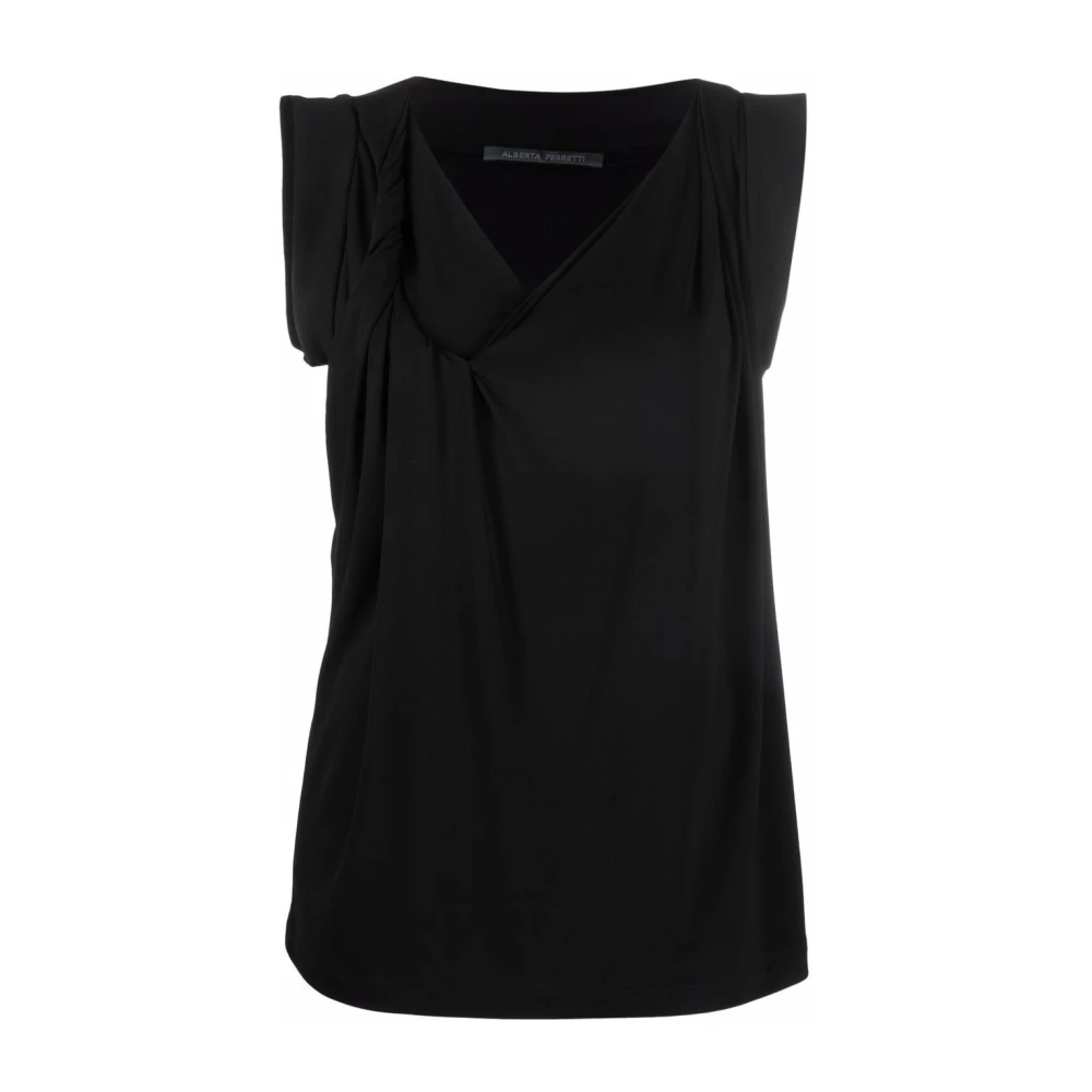 Alberta Ferretti Women's Black Top For Stylish Look