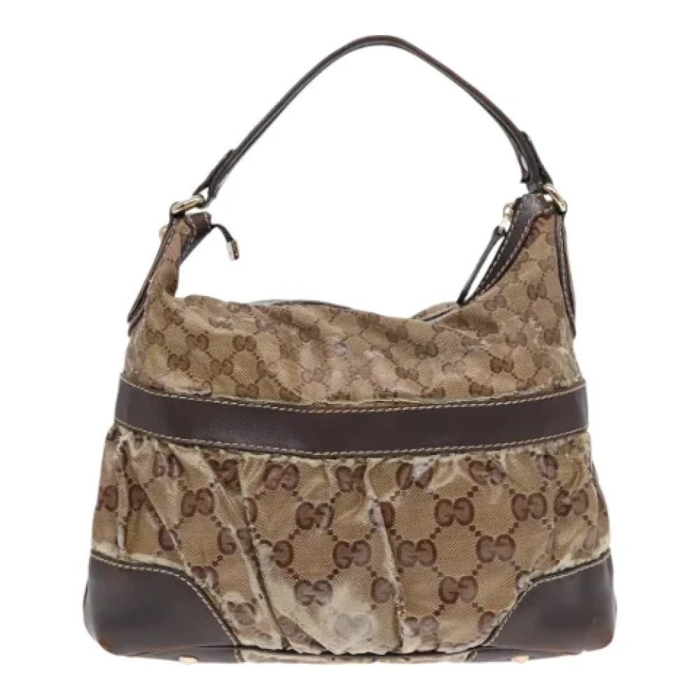 Gucci Vintage Pre-owned Coated canvas gucci-bags Beige Dames