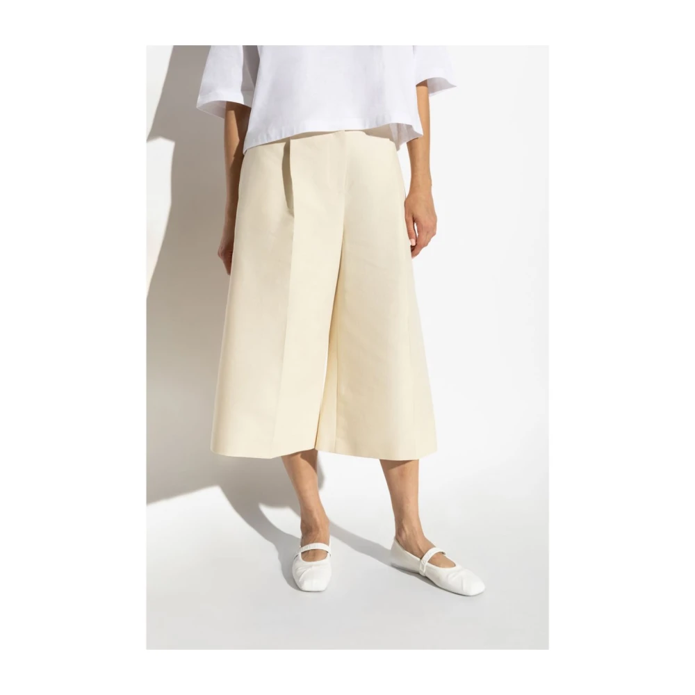 Marni Beige Logo Bermuda Shorts Beige Dames
