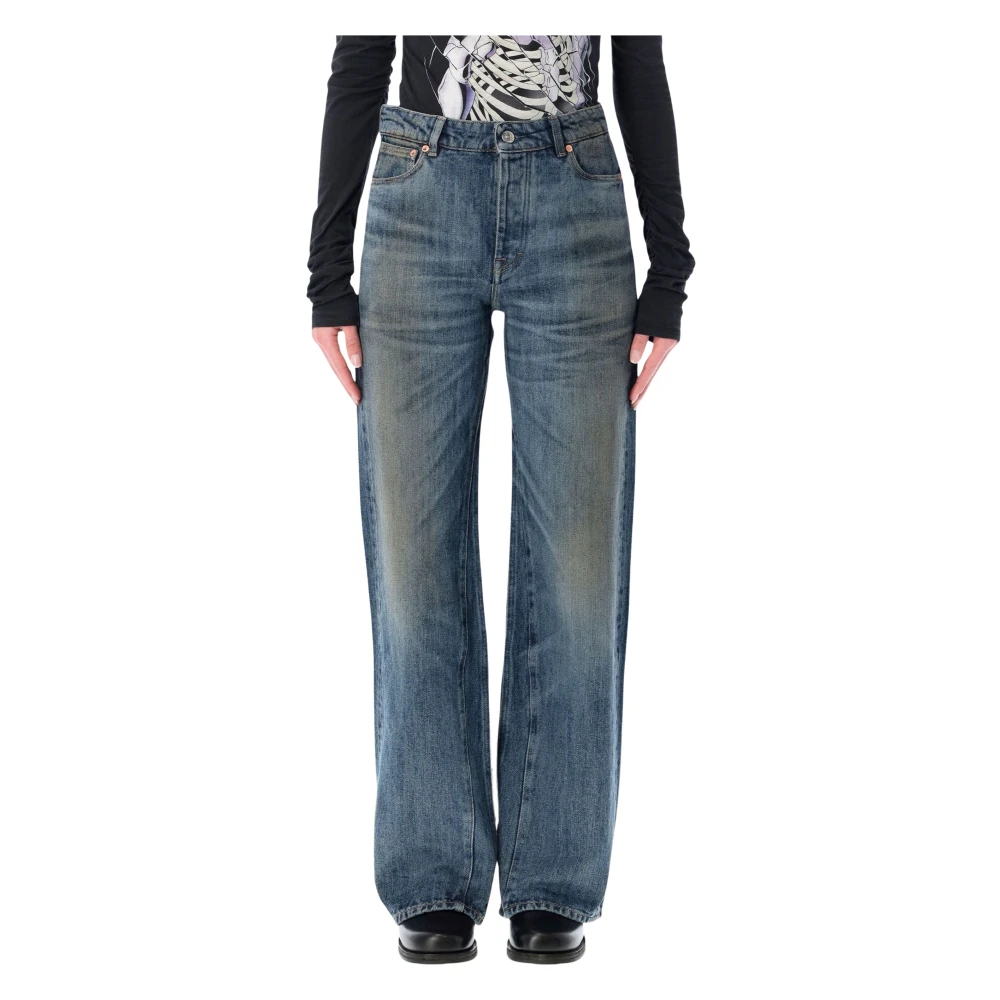 Our Legacy Blue Straight Fit Jeans, Female, W28, Treble Cut Jeans