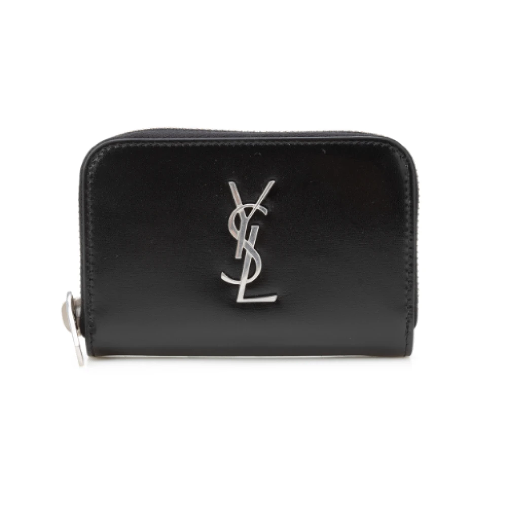Saint Laurent Zwarte Portemonnees voor Mannen Black Heren