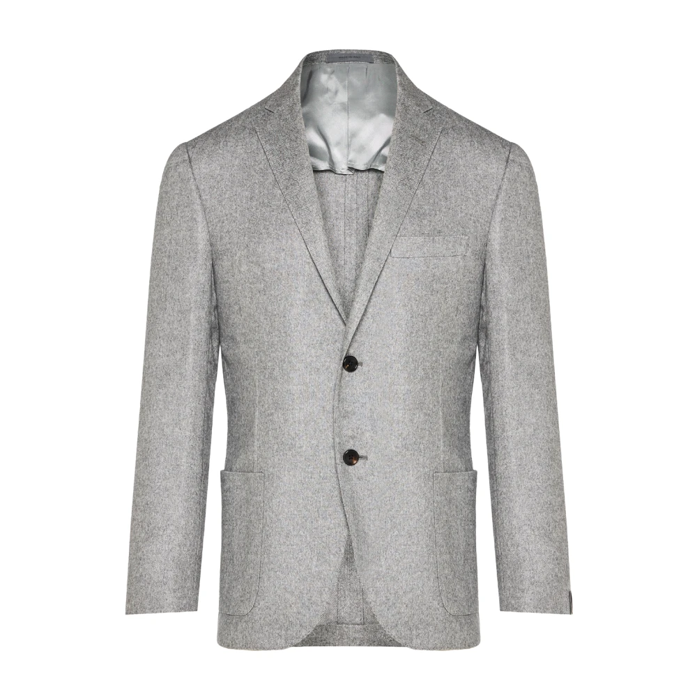 Corneliani Luxe Zijde Kasjmier Jas Gray Heren