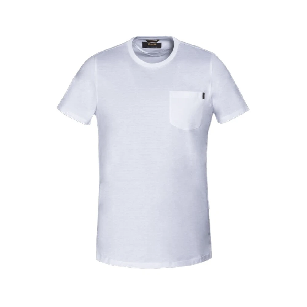 Moorer Men's White T-Shirts, M, Lightweight Crew Neck T-Shirt