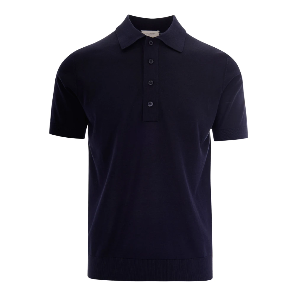 Paolo Pecora Men's Blue Polo Shirts, 2XL, Maglia A Polo