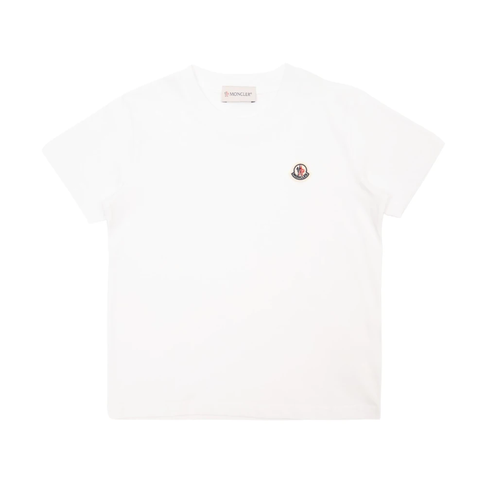 Moncler Bomullst-shirt med logotyp White, Unisex