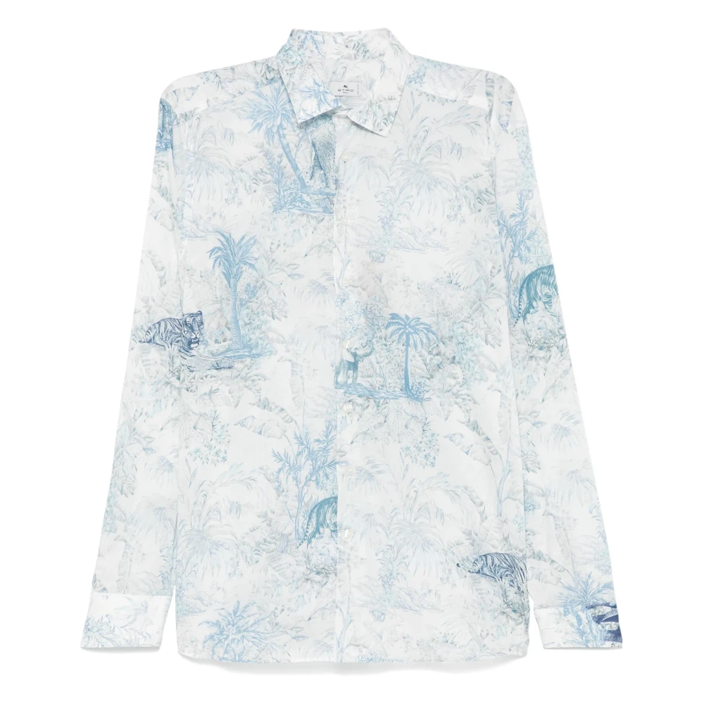 Etro Hombre Azul Camisas, Talla: L