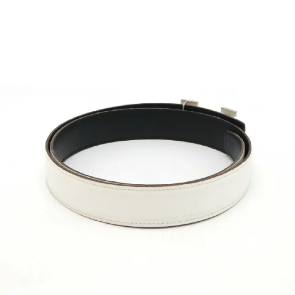 Hermès Vintage Pre-owned Leather belts White Dames