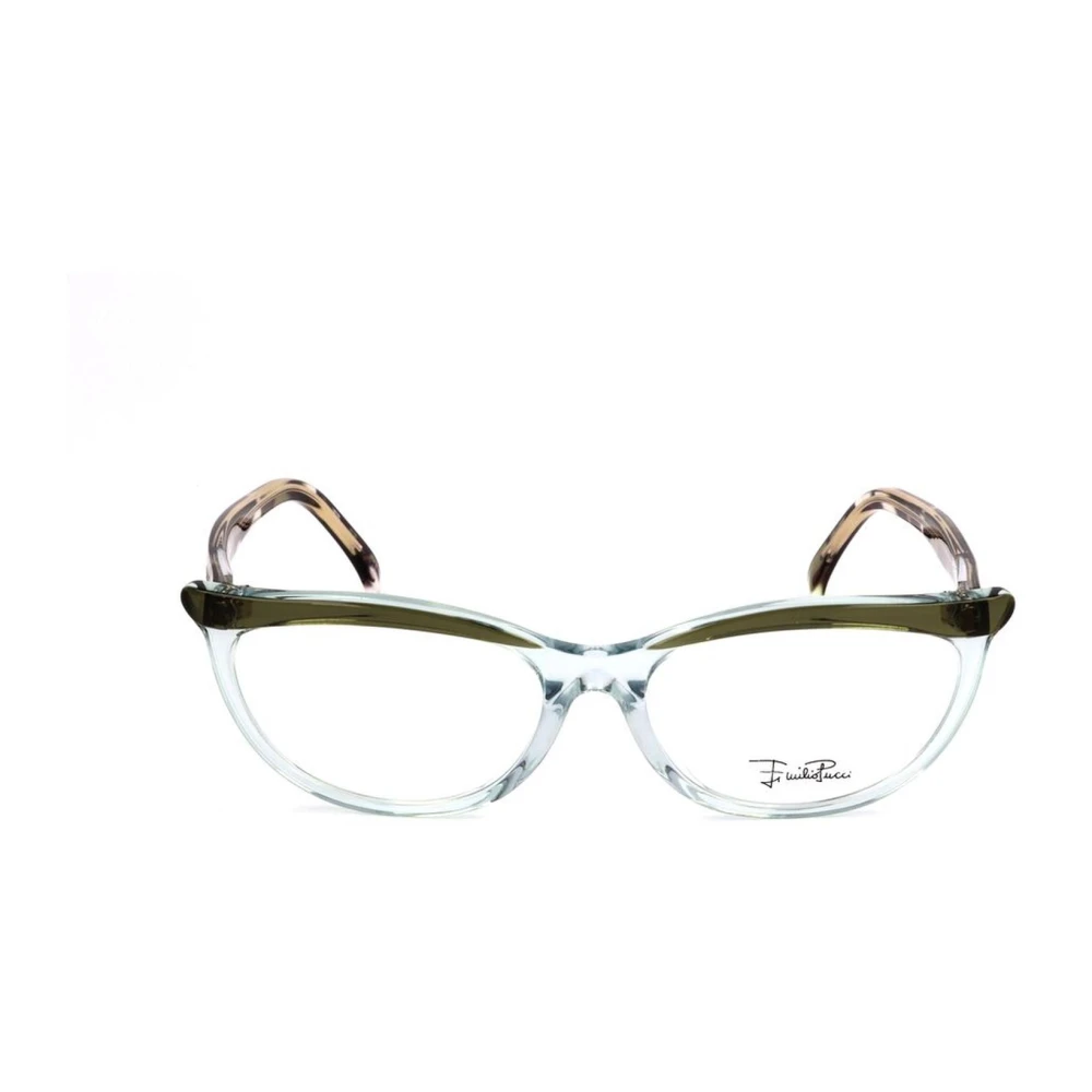 EMILIO PUCCI Aquamarijn Accent Kunststof Frame Bril Green Dames