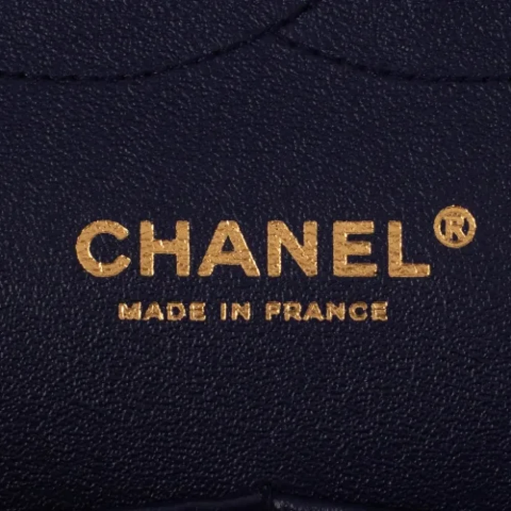 Chanel Vintage Pre-owned Leather chanel-bags Blue Dames