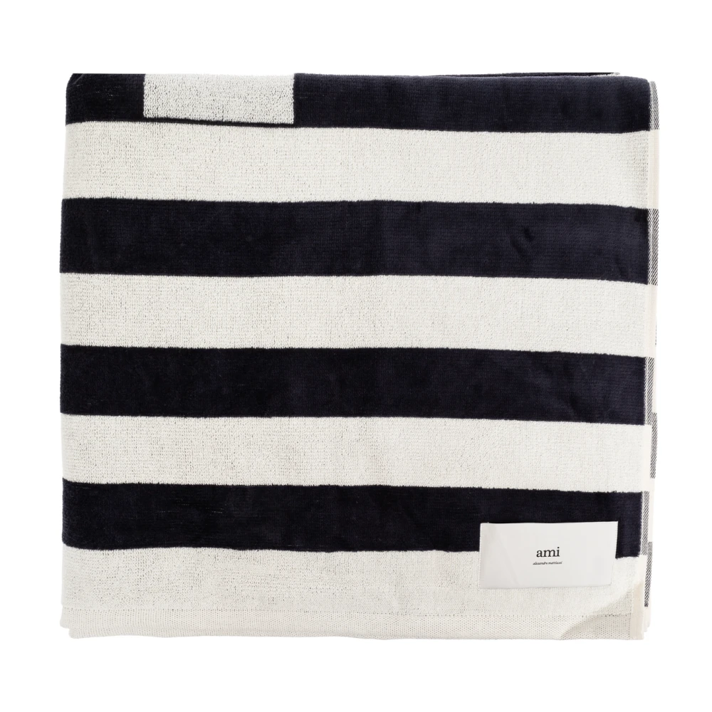 Ami Paris Badhanddoek Black Unisex