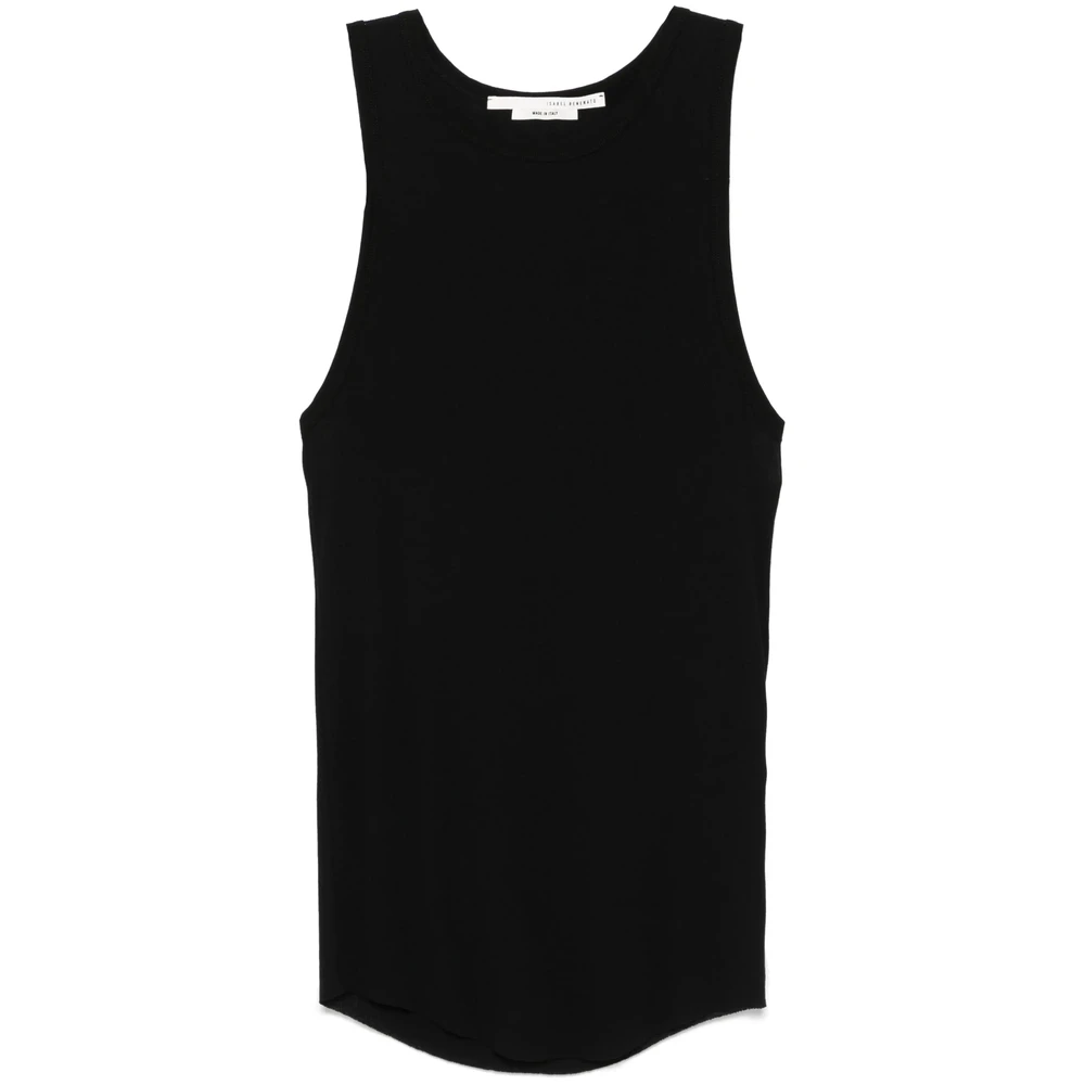 Isabel Benenato Zwarte Mouwloze Ronde Hals T-shirt Black Heren
