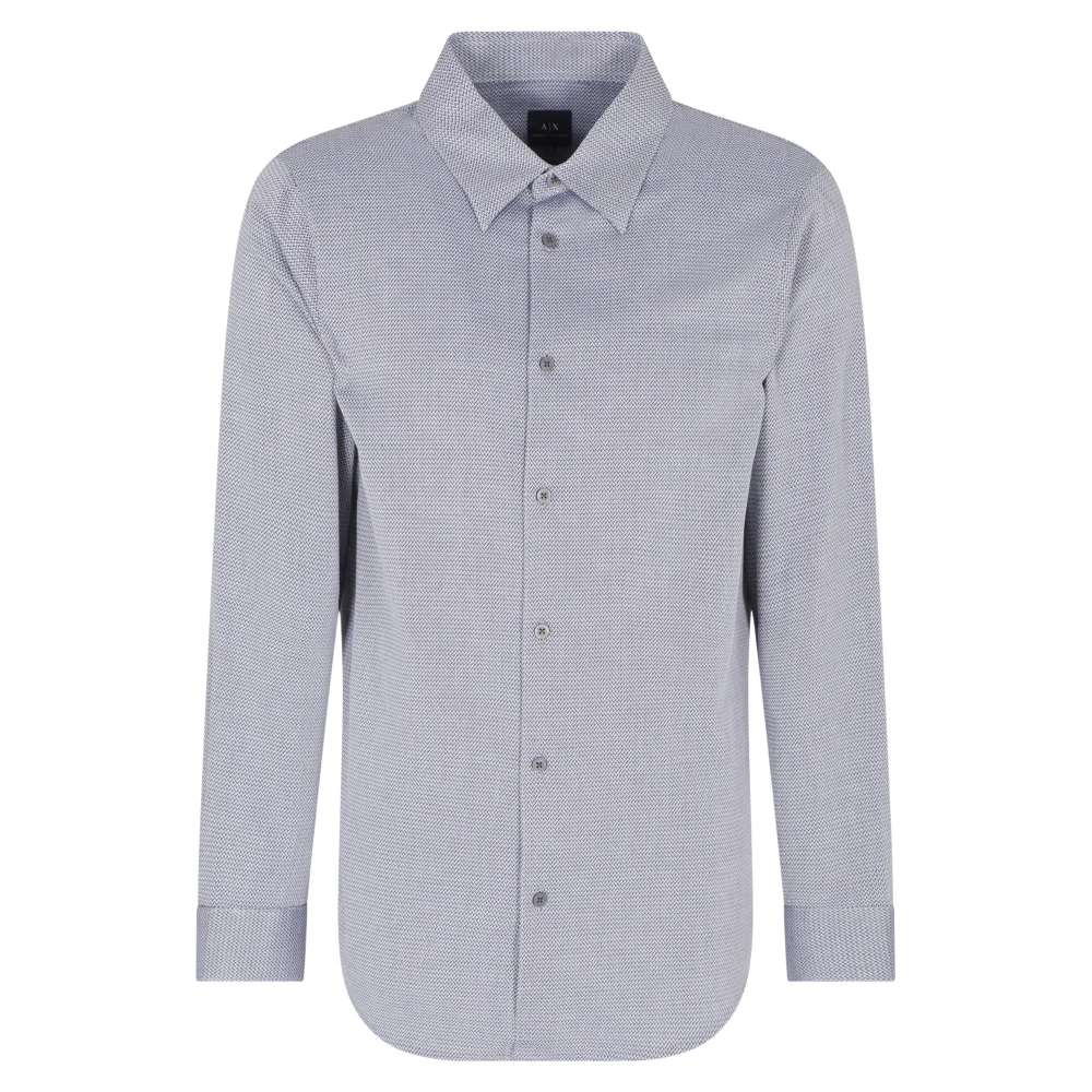 Armani Exchange Men's Gray Casual Shirts, Xs, Cotton Shirt