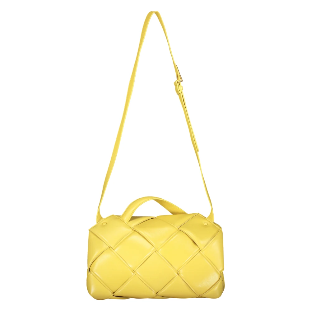 Bottega Veneta Nappa Handtas met Interlock Sluiting Yellow Dames