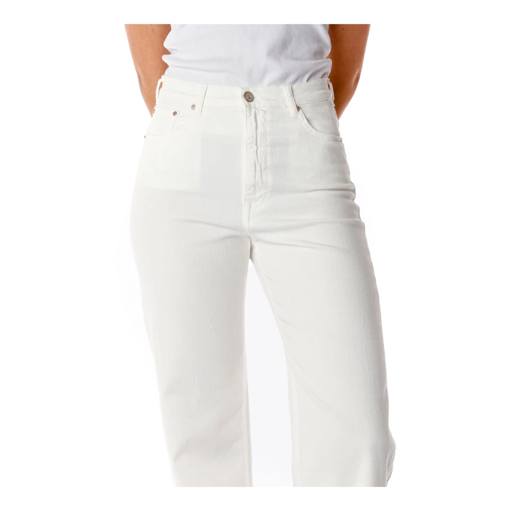 Replay Wide Leg Jeans White Dames