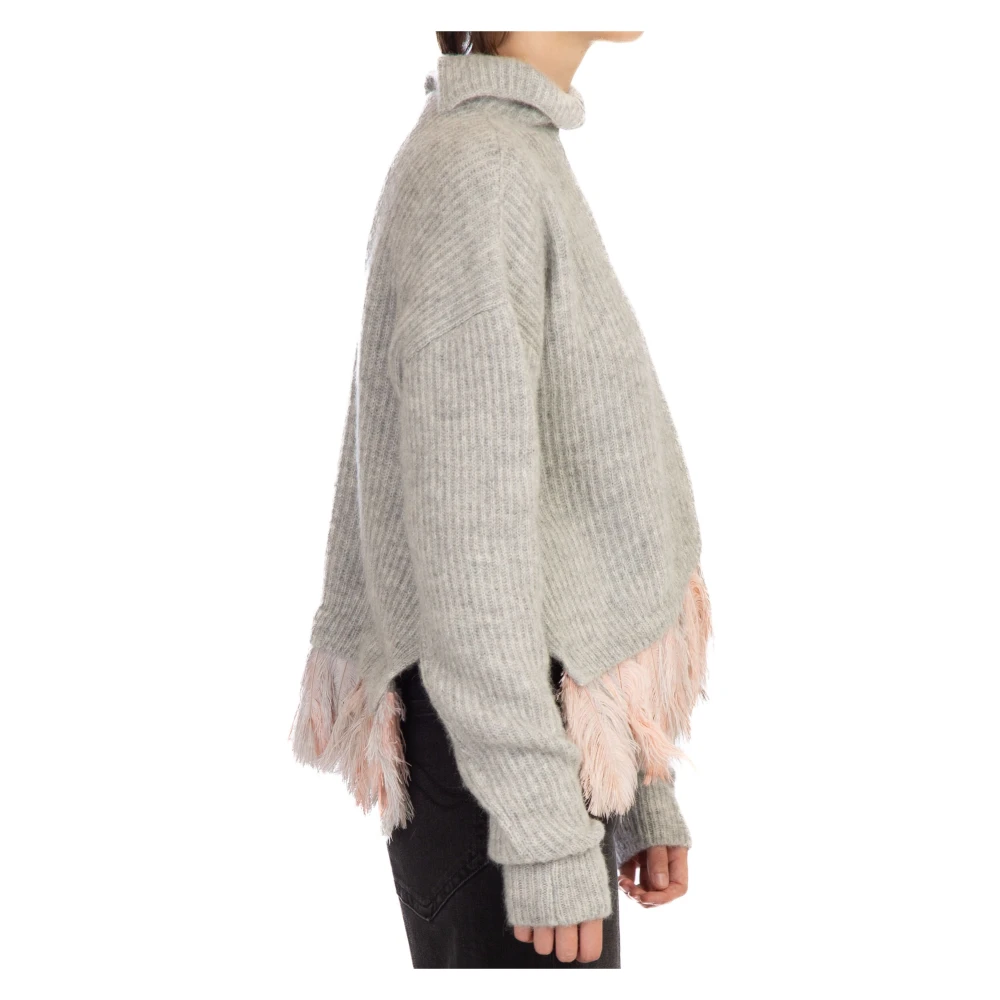 Seafarer Fringed Luna Sweater Gray Dames