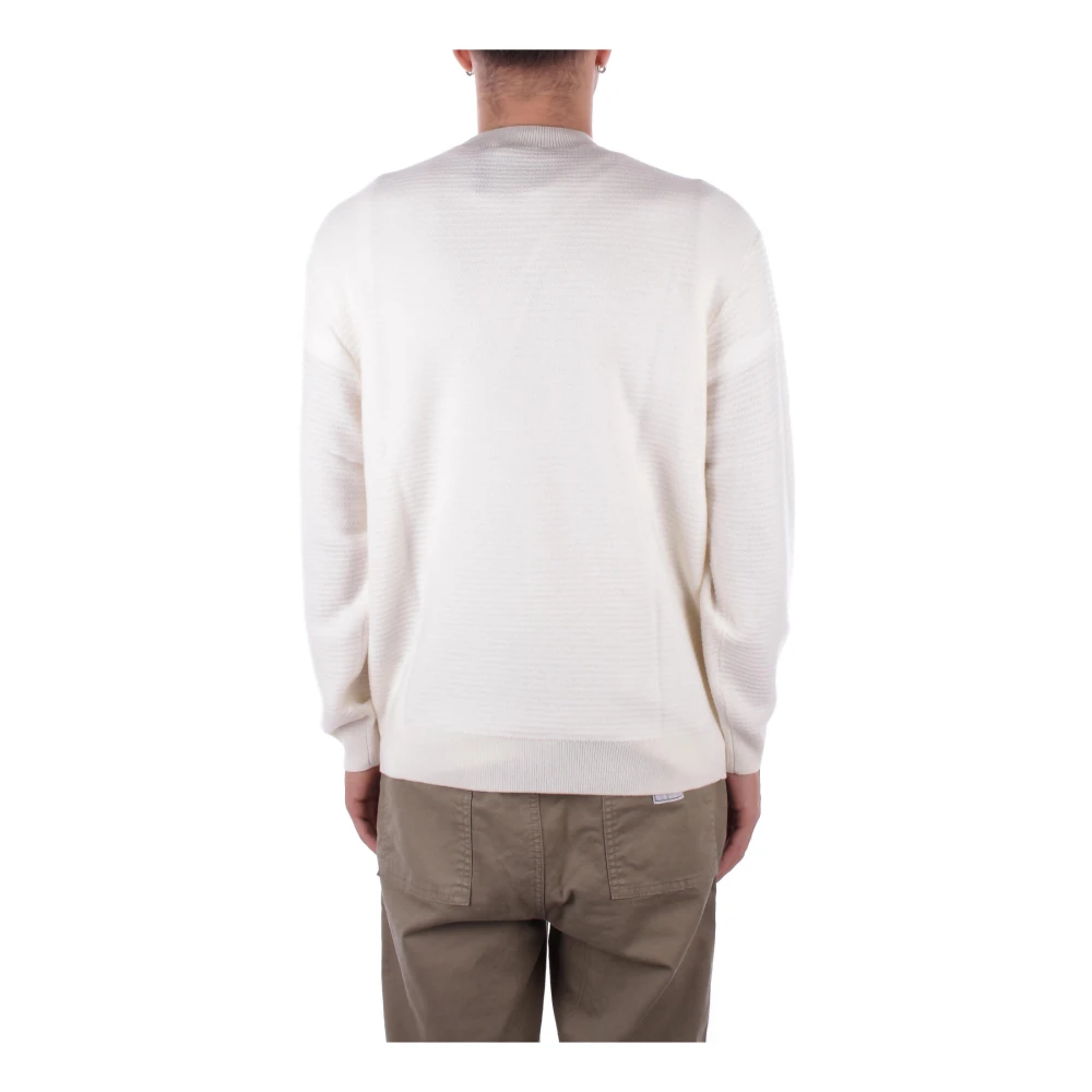 Emporio Armani Logo Front Sweater Room White Heren