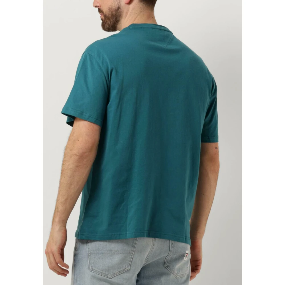 Tommy Jeans Heren Polo & T-shirts Reg Popcolor Varsity Tee Green Heren