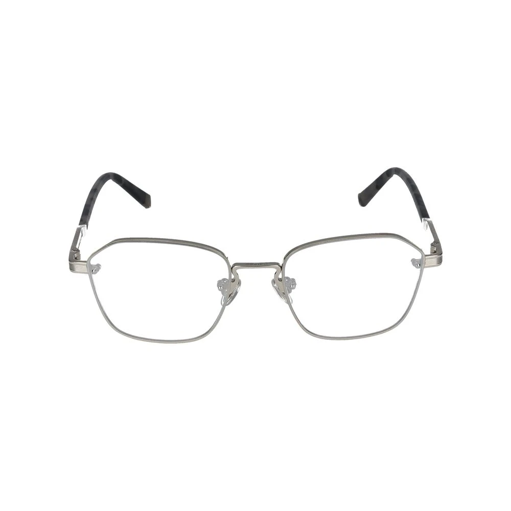 Police Unisex Gray Glasses, 50 Mm, Stylish Eyeglasses In Shiny Palladium