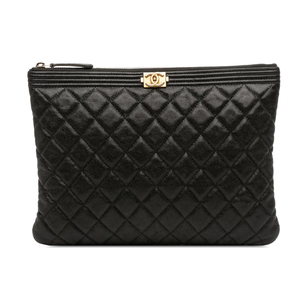 Chanel Vintage Svart Pre-Owned Quilted Pouch