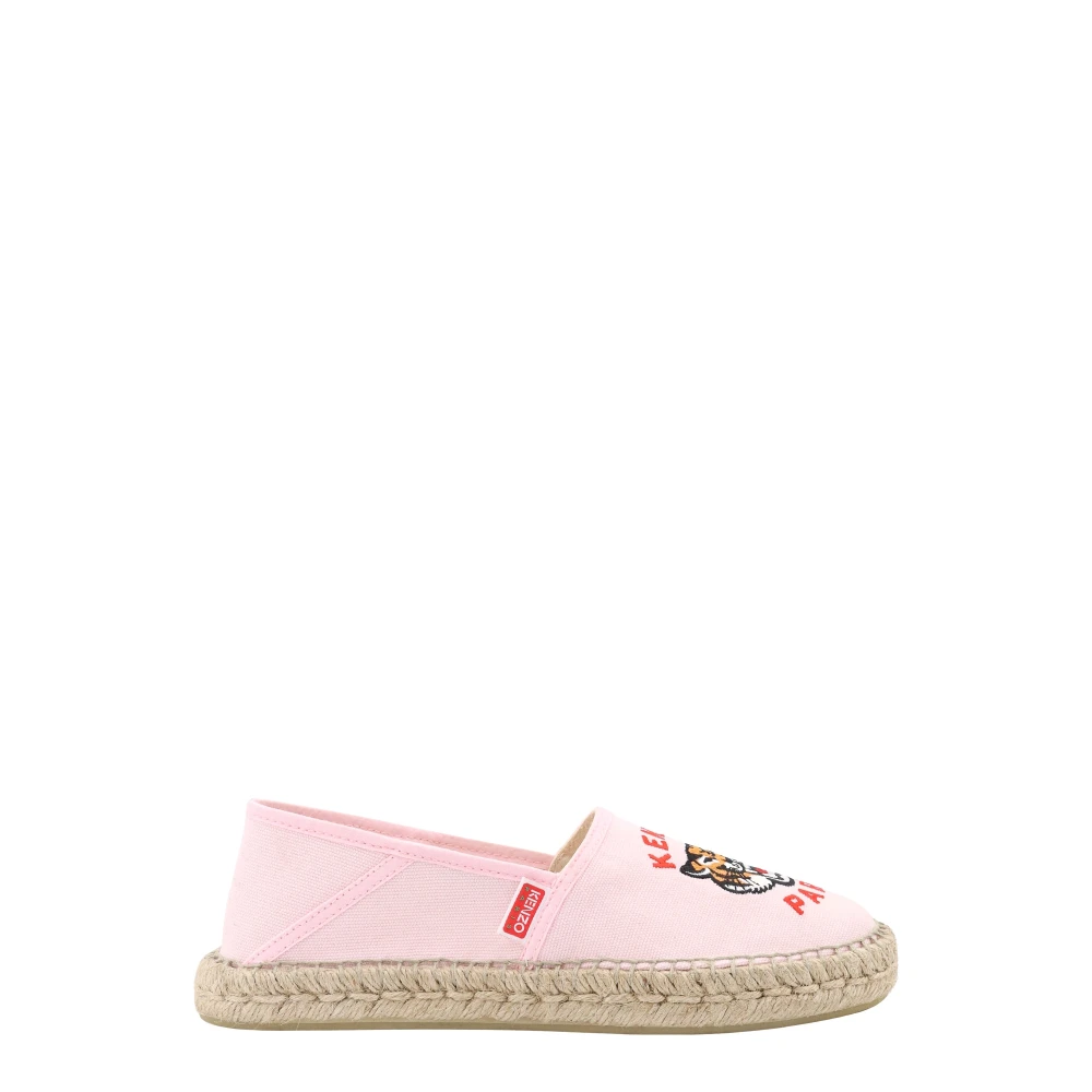 Kenzo Broderade Canvas Espadrillos Pink, Dam