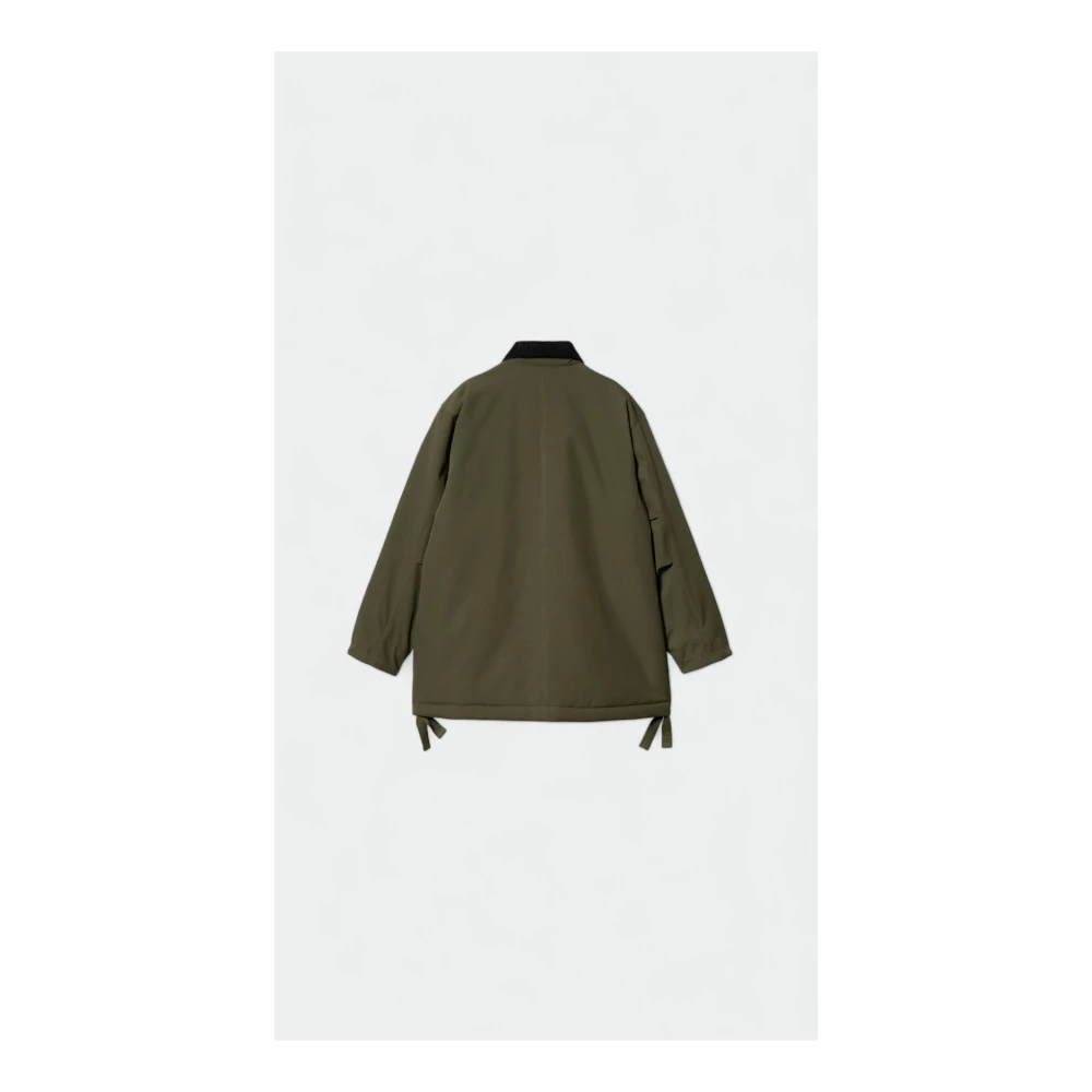 Carhartt WIP Nylonjas met ribfluwelen kraag Green Heren