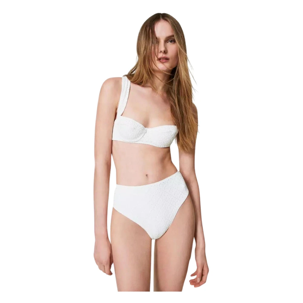 Twinset Wit Zee Geborduurde Bikini Set White Dames