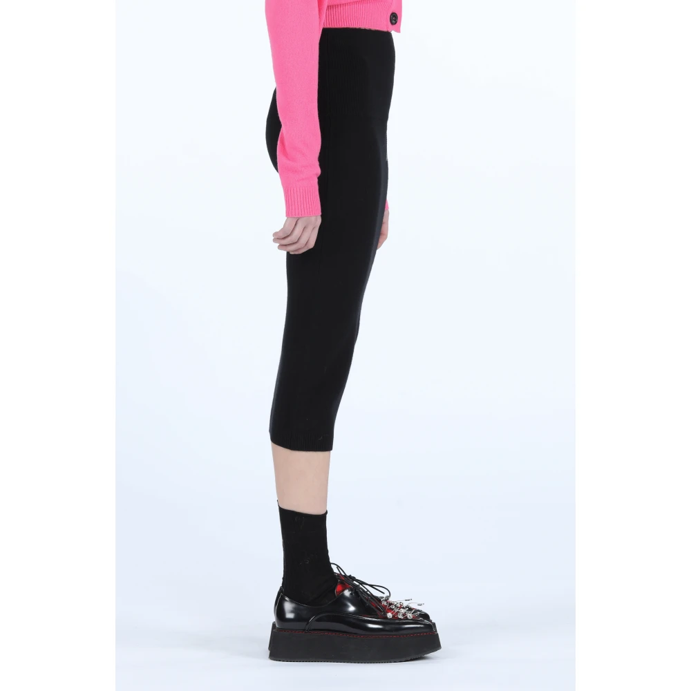 N21 Zwarte katoenen kokerrok Black Dames