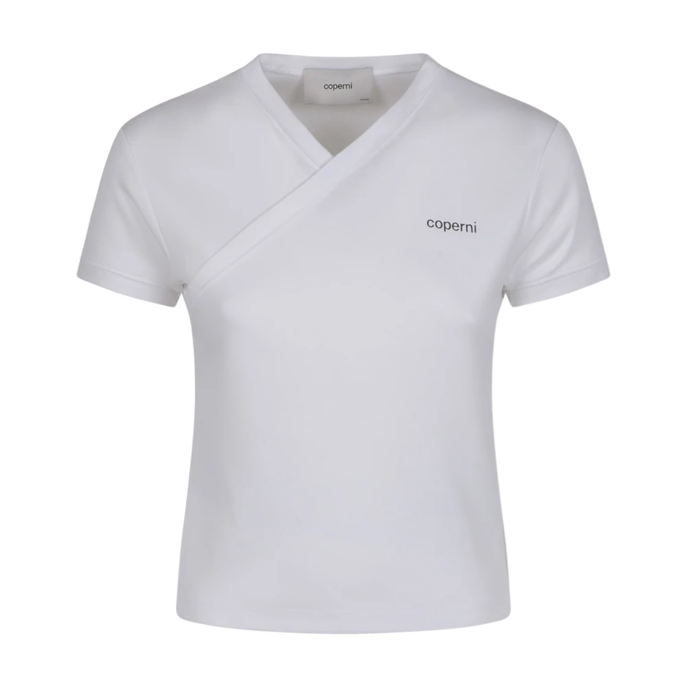 Coperni Wit V-Hals T-Shirt White Dames