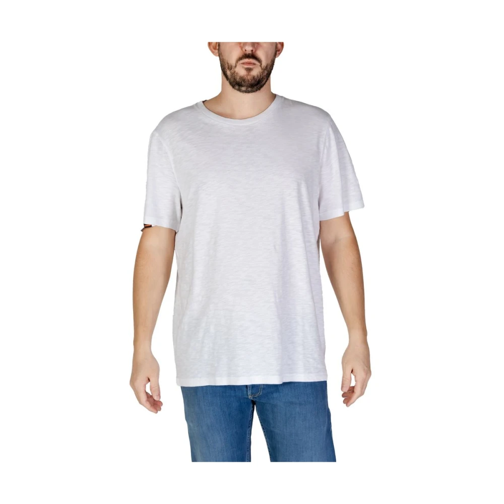 Superdry Men's White Cotton Short-Sleeved T-Shirt Fall/Winter Collection