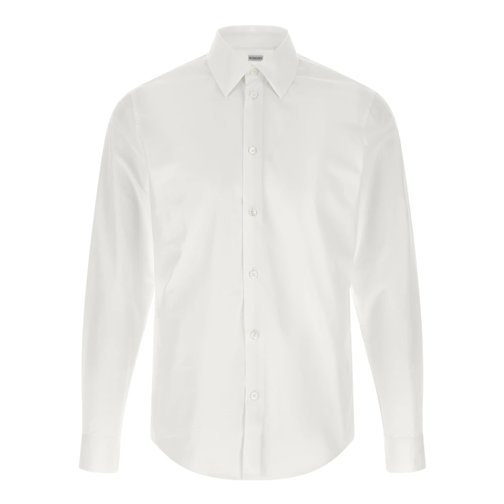 Burberry Men's White Formal Shirts, M, Sam Cotton Poplin Shirt