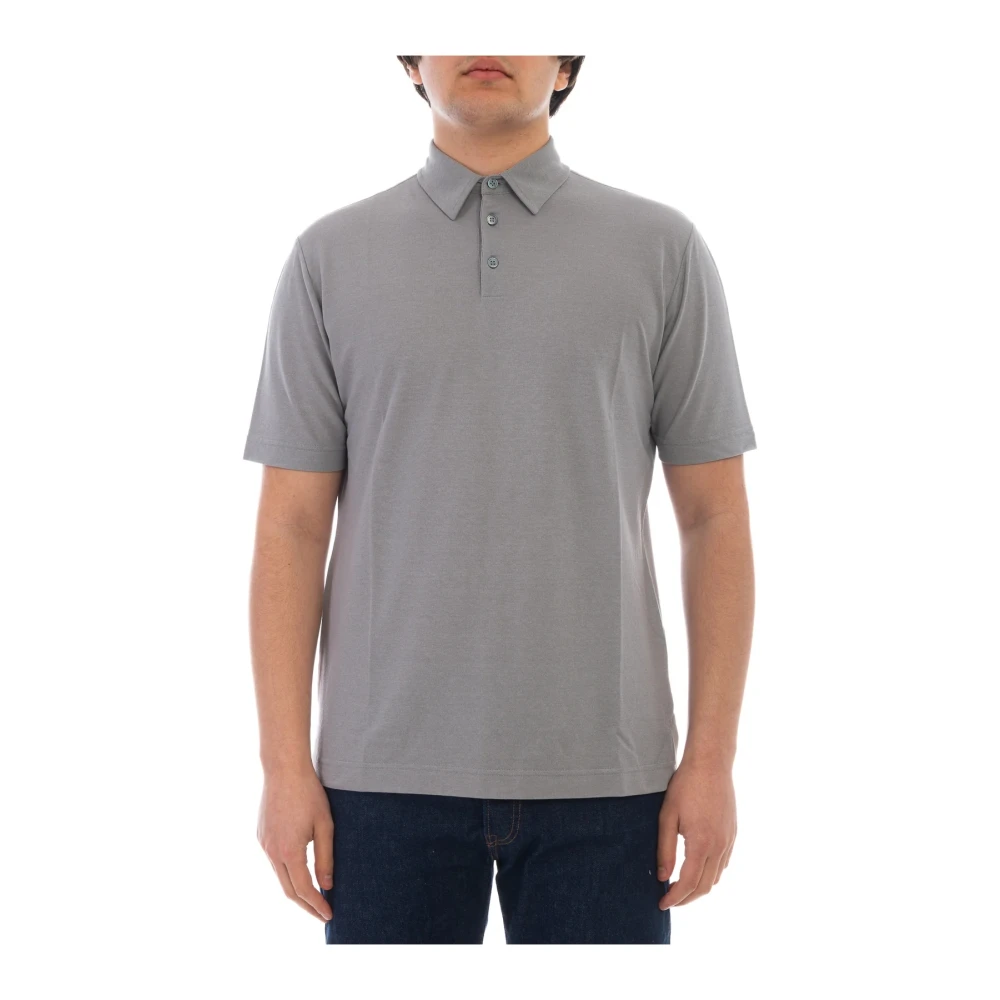 Zanone Ice Cotton Slim Fit Polo Shirt Gray Heren