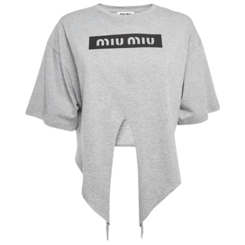 Miu Pre-owned Cotton tops Gray Dames