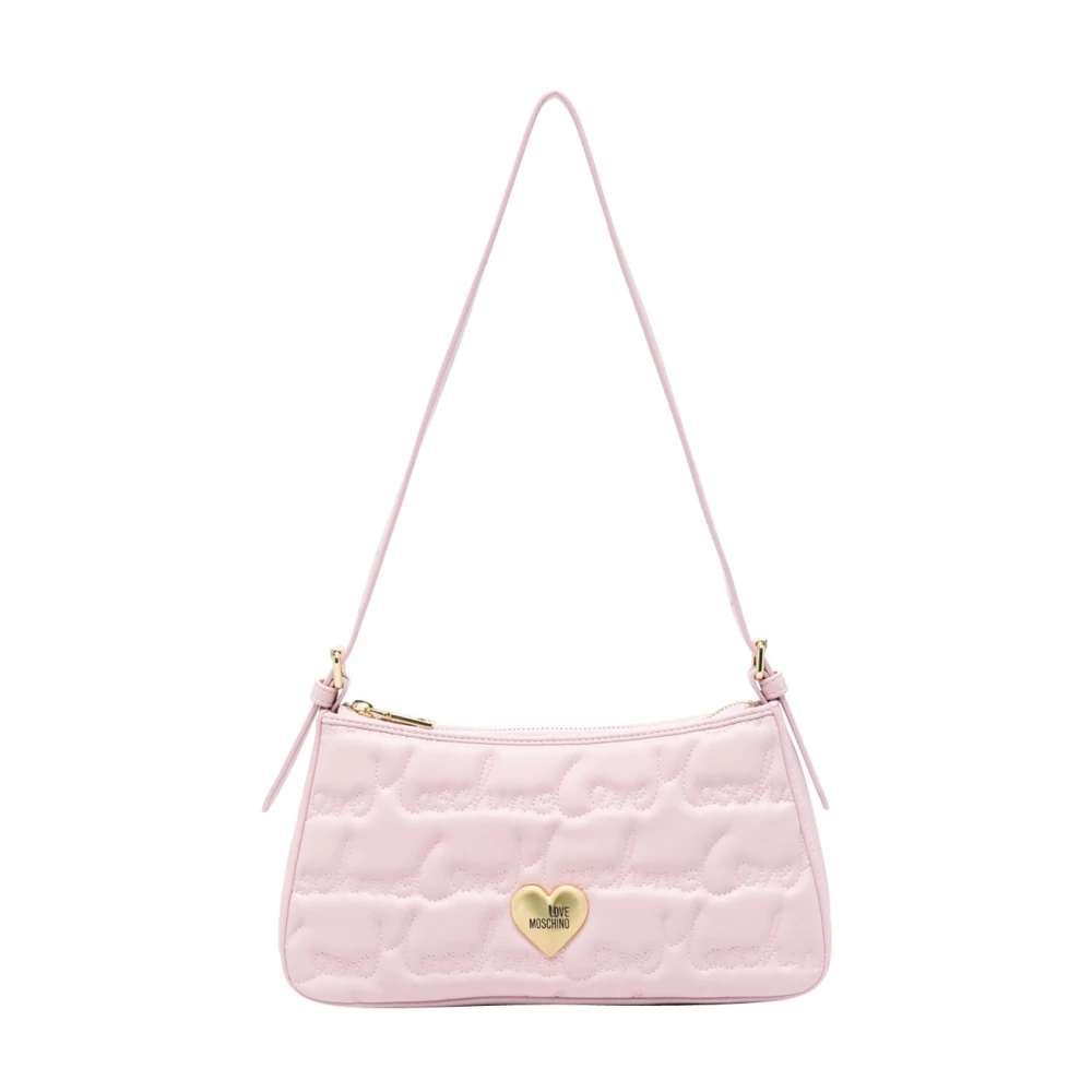 Love Moschino Roze Gewatteerde Schoudertas Pink Dames