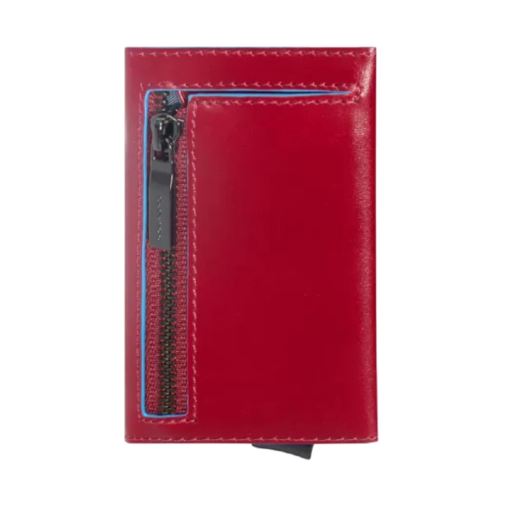 Piquadro Rode Creditcardhouder met RFID-bescherming Red Heren