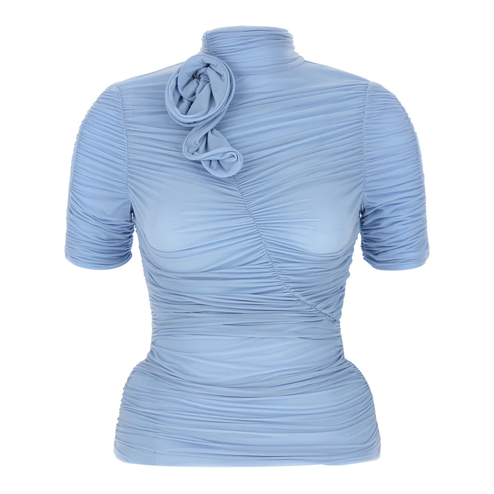 Magda Butrym Women's Blue 06 Stretch Cupro Blend Top