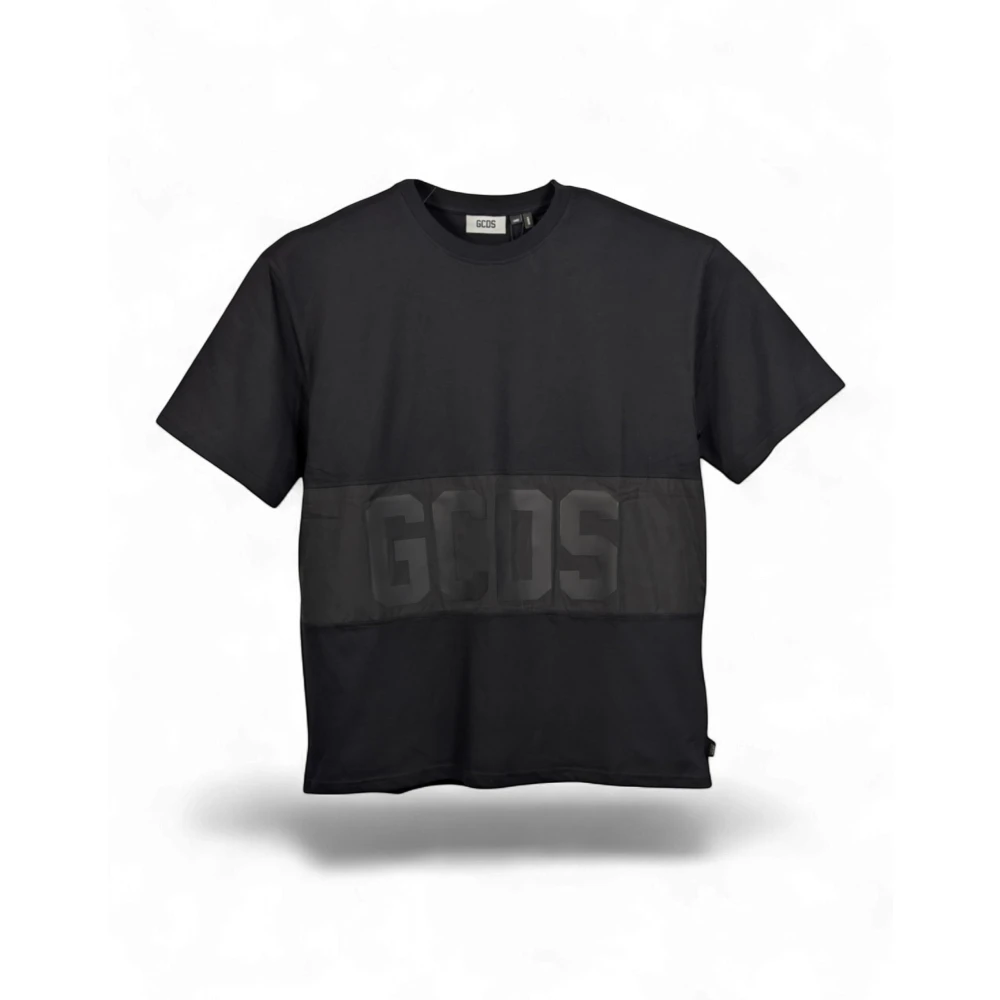 Gcds Black T-Shirts, Male, M, Logo-Band T-Shirt