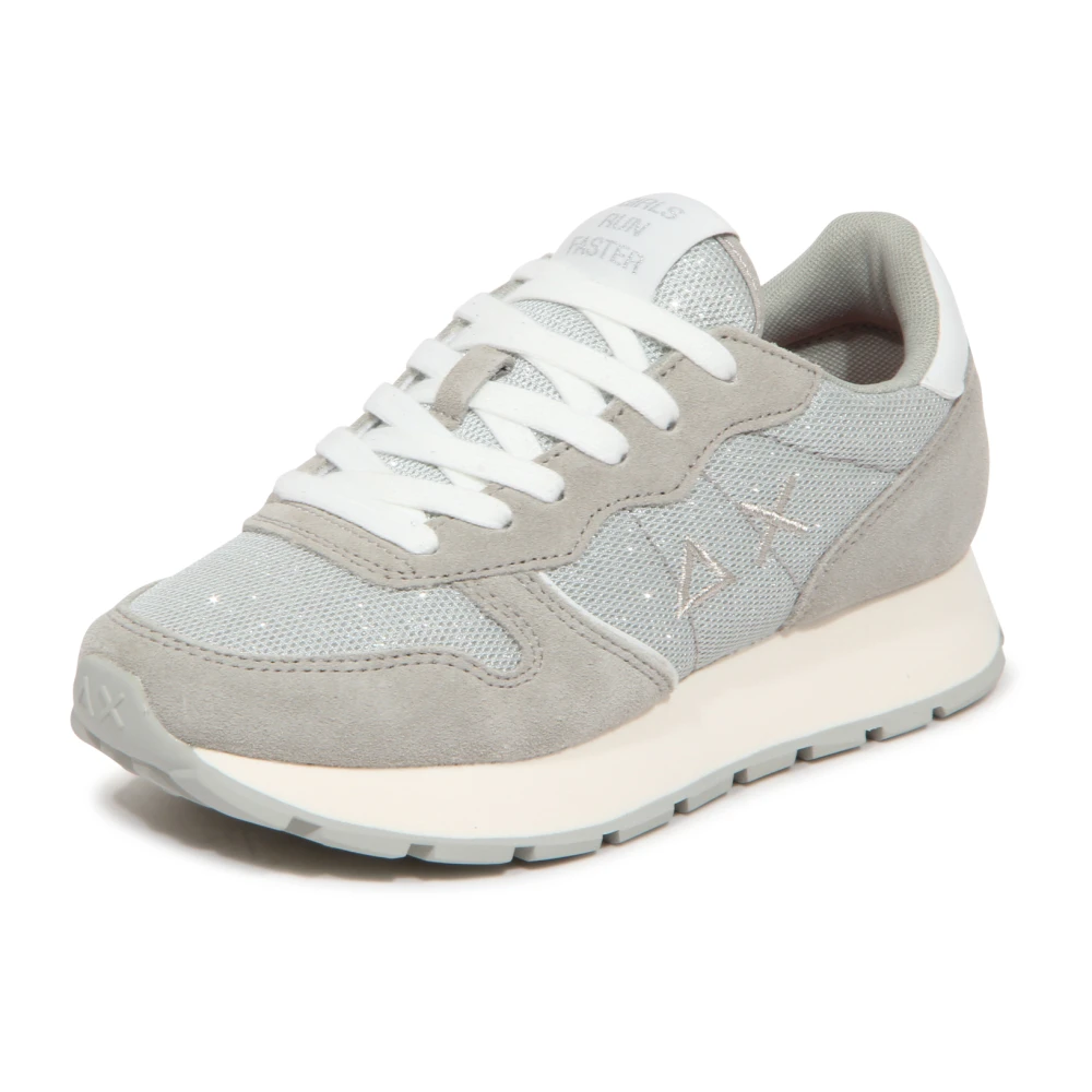 Sun68 Ally Glitter Textile Sneakers Dames Schoenen Grijs