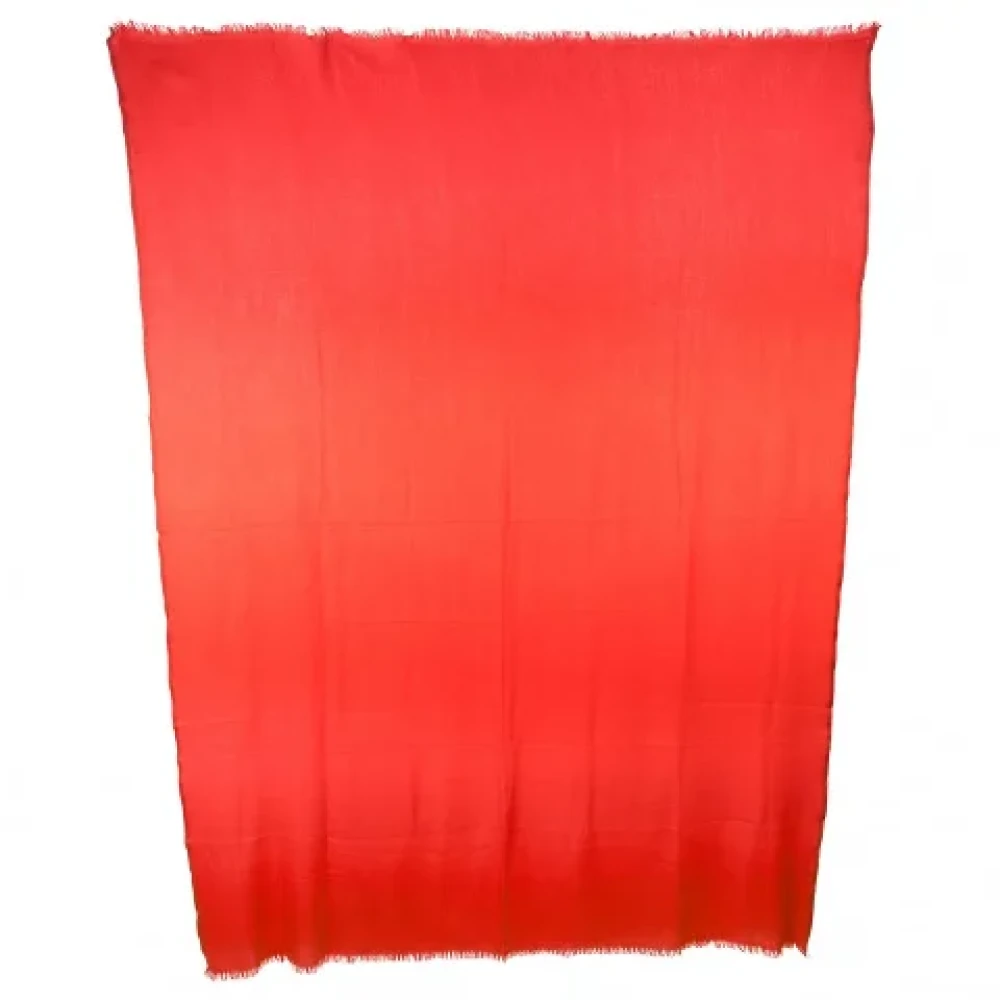 Hermès Vintage Pre-owned Cashmere scarves Red Dames