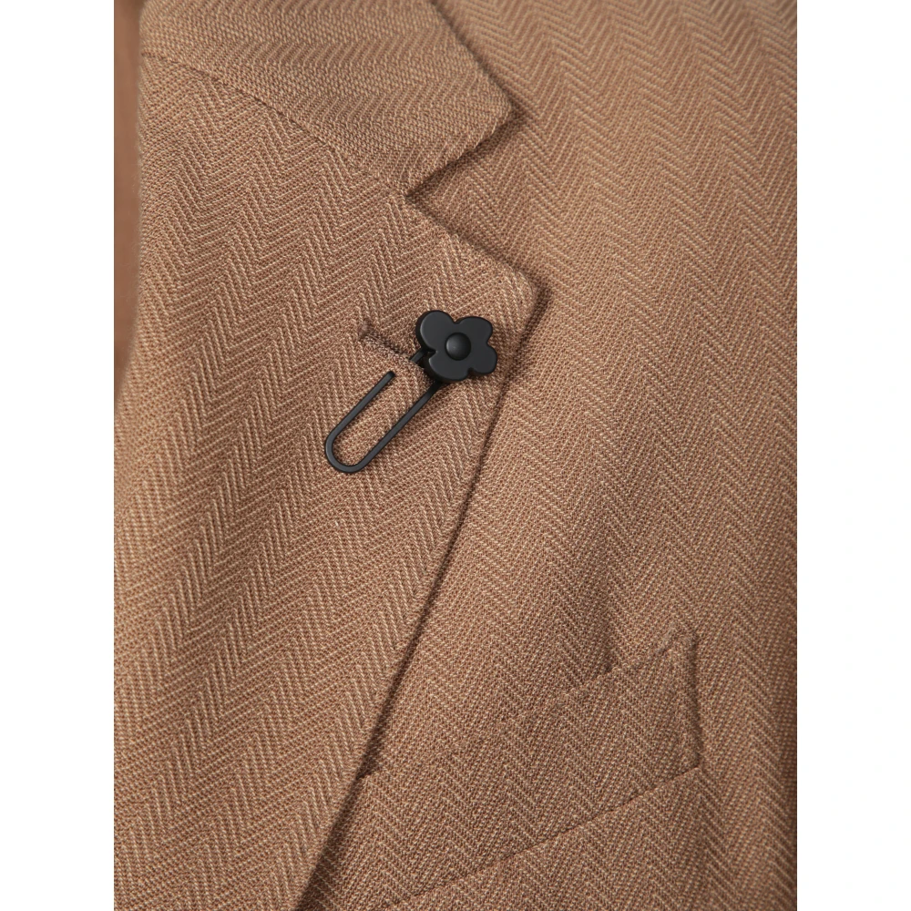 Lardini Beige Blazer Klassieke Stijl Brown Heren