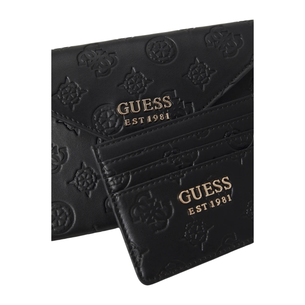 Guess Wilder Kaarthouder & Envelop Zwart Black Dames