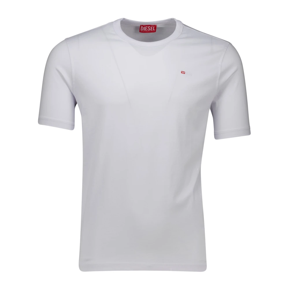 Diesel Mannelijk Wit Tops Heren, 2XL, T-Shirt Met Stijlvol Ontwerp