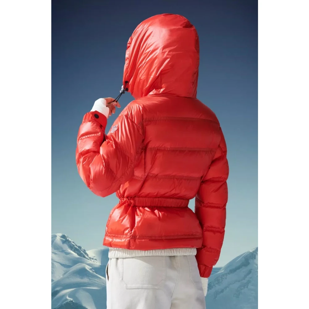Moncler Rode Grenoble Jassen Red Dames