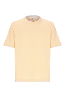 t-shirt-en-coton-orange-avec-col-rond